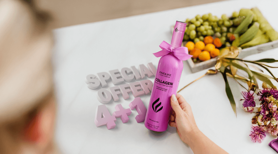 Wyjątkowa promocja. Kup cztery suplementy diety DUOLIFE Collagen, a piąty produkt odbierz w cenie 1 PLN!